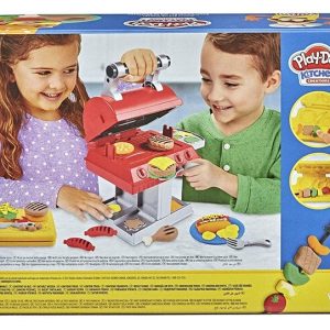 Play-Doh Hasbro Kitchen Creations Barbecue, per Bambini dai 3 Anni in su, con 6 Colori di Composto modellabile atossico e 7 Accessori