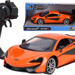 Dynatech McLaren 570S RC Auto 1:14, colore arancione, veicolo telecomandato con controllo a 2,4 GHz e velocità massima di 12 km/h, per bambini dai 3 anni in su