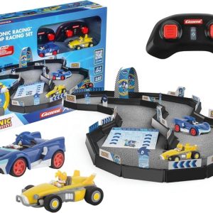 Carrera – Team Sonic Racing Mini Rc, Scala 1:43 frequenza 1.4GHz 2 veicoli e 2 controller.