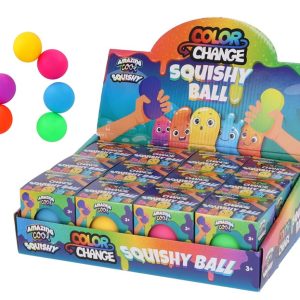 Incredibile palla squishy Fidget Cool che cambia colore, 6,5 cm, assortiti