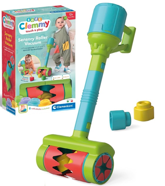 Clementoni Soft Clemmy – Touch & Play Sensory Vacuum, Aspirapolvere Bambini 12+ Mesi, 6 Made in Italy, 17975 - immagine 2