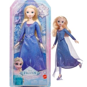 Mattel Disney Frozen – Elsa, bambola alla moda con abito da pattinaggio sul ghiaccio, accessori, scarpe e pattini rimovibili inclusi, giocattolo per bambini, 3+ anni, JBG53