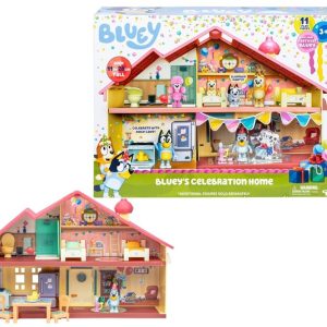 Bluey – Celebration Home di Bluey – il Playset della casa delle Feste di Bluey con Action Figures accessori e adesivi