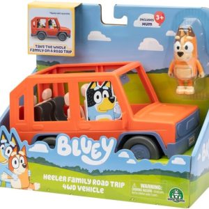 Jeep 4WD della Famiglia Bluey,Con Mamma Chilli e Spazio per 4 Personaggi,