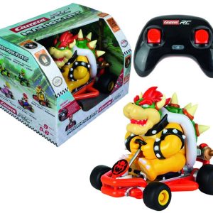 Carrera Toys RC 2.4 GHz Bowser Kart Race con Suoni Auto da Corsa Radiocomandata con Batterie Ricaricabili, Gioco Adatto per Bambini dai 6+