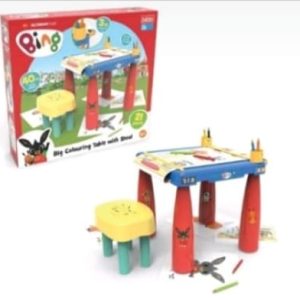 Bildo – Bing Set Tavolino con colori e sgabbello 40 cm