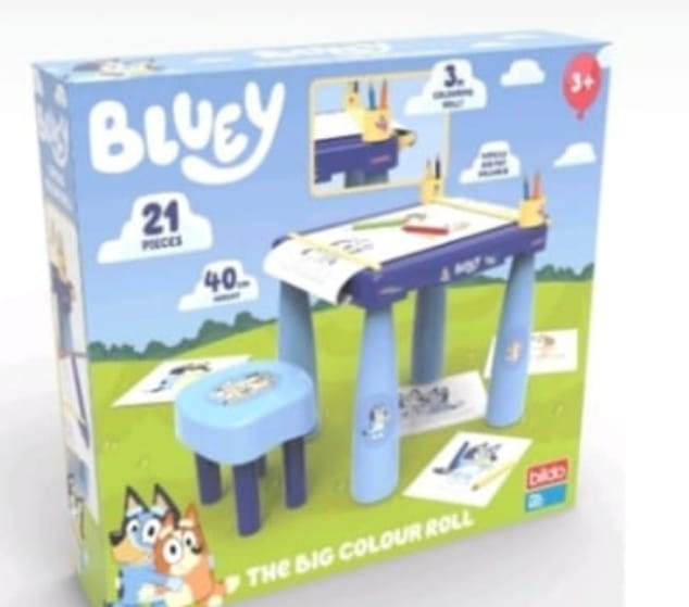 Bildo – Bluey Set Tavolino con colori e sgabbello 40 cm