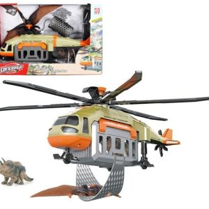 Elicottero Jurassik Rescue Luci Suoni e 2 Dino