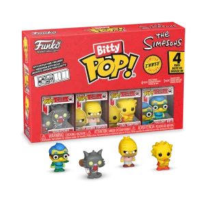 SIMPSONS - Bitty Pop 4 Pack 2.5cm - Scratchy