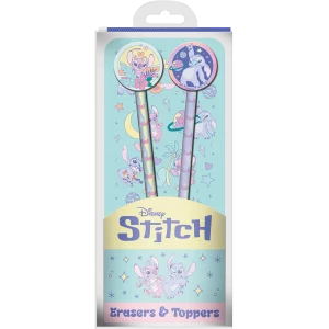 STITCH & ANGEL - Space Rocks - Set di due matite con gomma