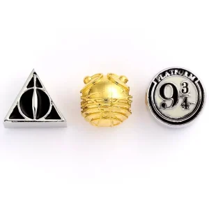 Set 3 Charm Doni della morte - boccino d'oro - 9 e 3/4 a perlina
