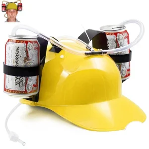 Cappellino Elmetto con Porta Lattine Birra
