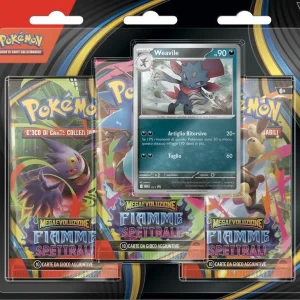 Pokémon Megaevoluzione – Fiamme Spettrali 3 Pack Blister Weavile (ITA)