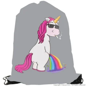 Smoking Unicorn Grey – Gym / School Bag
