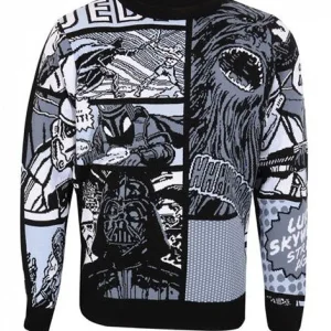 Star Wars Maglione Natalizio - Comics Pannel Blue